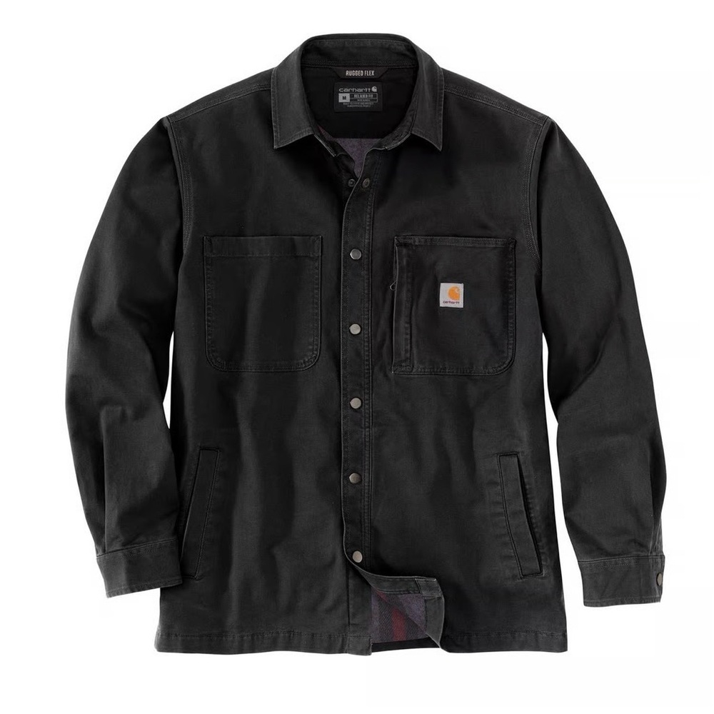 Men's Classic Black Shirt Jacket